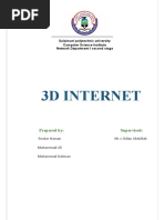 3D Internet: Prepared by Supervised