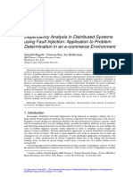 Dependency Analysis in Distributed Systems Using Fault Injection: Application To Problem Determination in An E-Commerce Environment