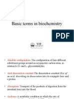 Basic terms in biochemistry explained