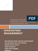 Profiting From Technological Innovation: Patent Management in The Electronic Era