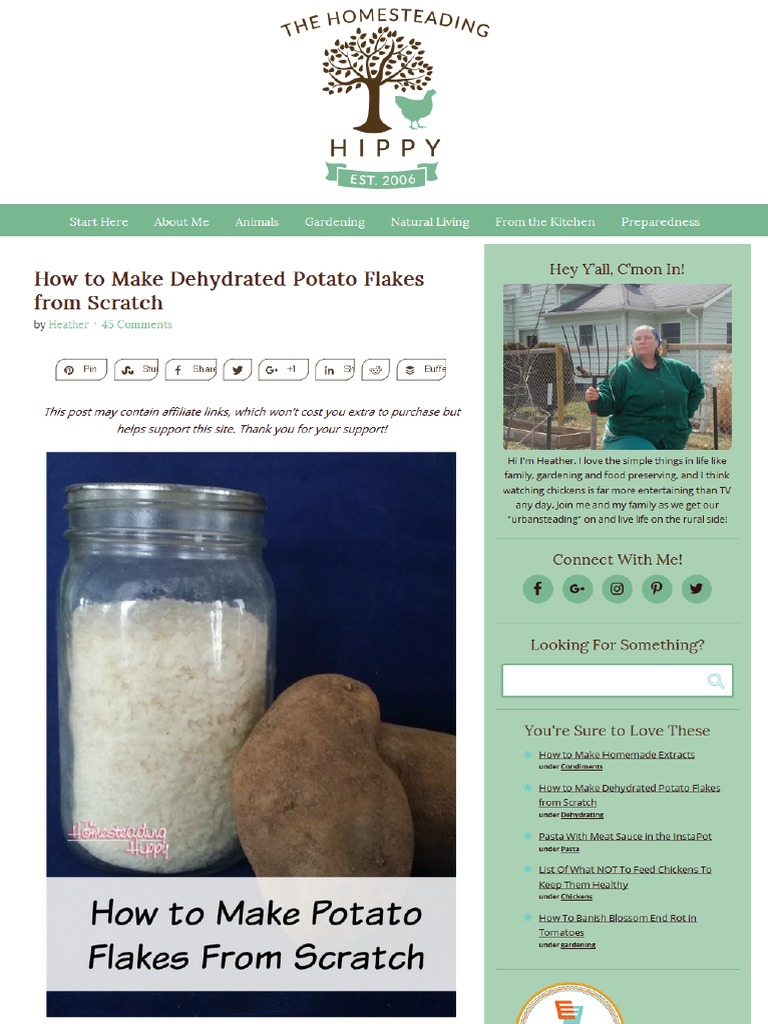 How To Make Dehydrated Potato Flakes From Scratch PDF