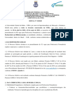 10-2020 Edital para Selecao Publica de Professor Formador Interno - Biblioteconomia