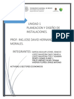 Unidad 1 Planeacion Y Diseño de Instalaciones. Prof: Ing - Jose David Hernandez Morales. Integrantes