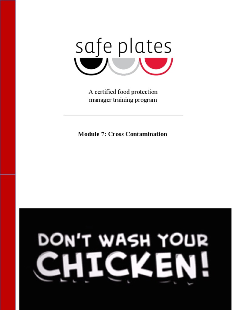 A Certified Food Protection Manager Training Program: Module 7: Cross ...