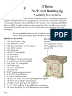 O'Brien Neck Joint Routing Jig: Assembly Instructions