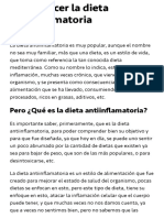 Como hacer la dieta antiinflamatoria - La Guía de las Vitaminas