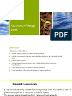 Sources of Drugs Cont