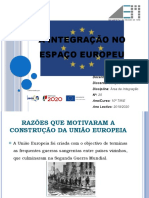 A Integração No Espaço Europeu