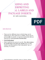 Package Labels and Indications