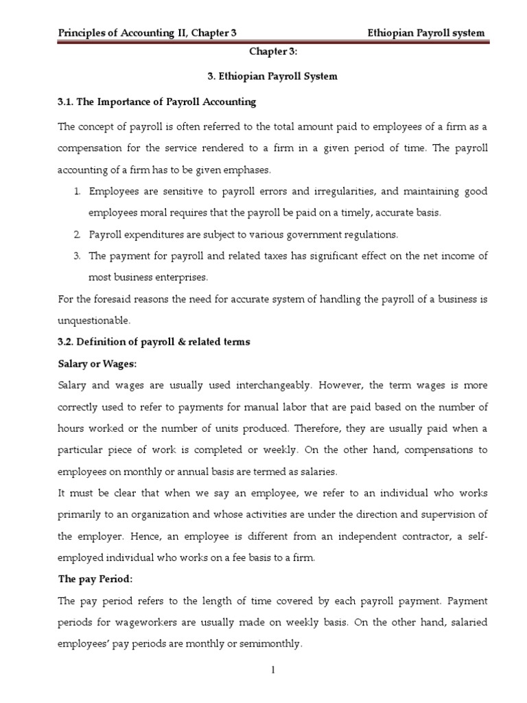 Ethiopian Payroll System Overview | PDF | Payroll | Payroll Tax