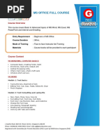 MS OFFICE FULLCOURSE-Syllabus