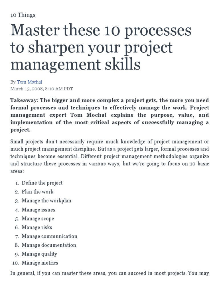 10 Essential Project Management Skills | PDF | Risk | Project Management