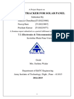 Solar Tracker For Solar Panel: A Project Report On