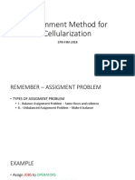 Assignment Method For Cellularization