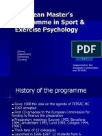 European Master's in Sport & Exercise Psychology