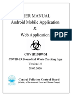 User Manual Android Mobile Application & Web Application: Covid19Bwm
