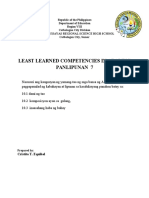 Least Learned Competencies in Araling Panlipunan 7