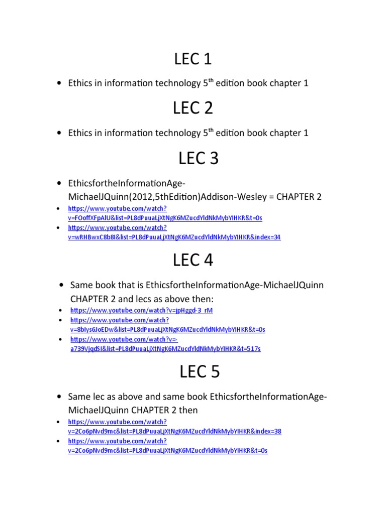 All Lecs | PDF