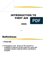 Introduction To First Aid