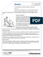 Confined Space Handout: Hazardous Atmospheres