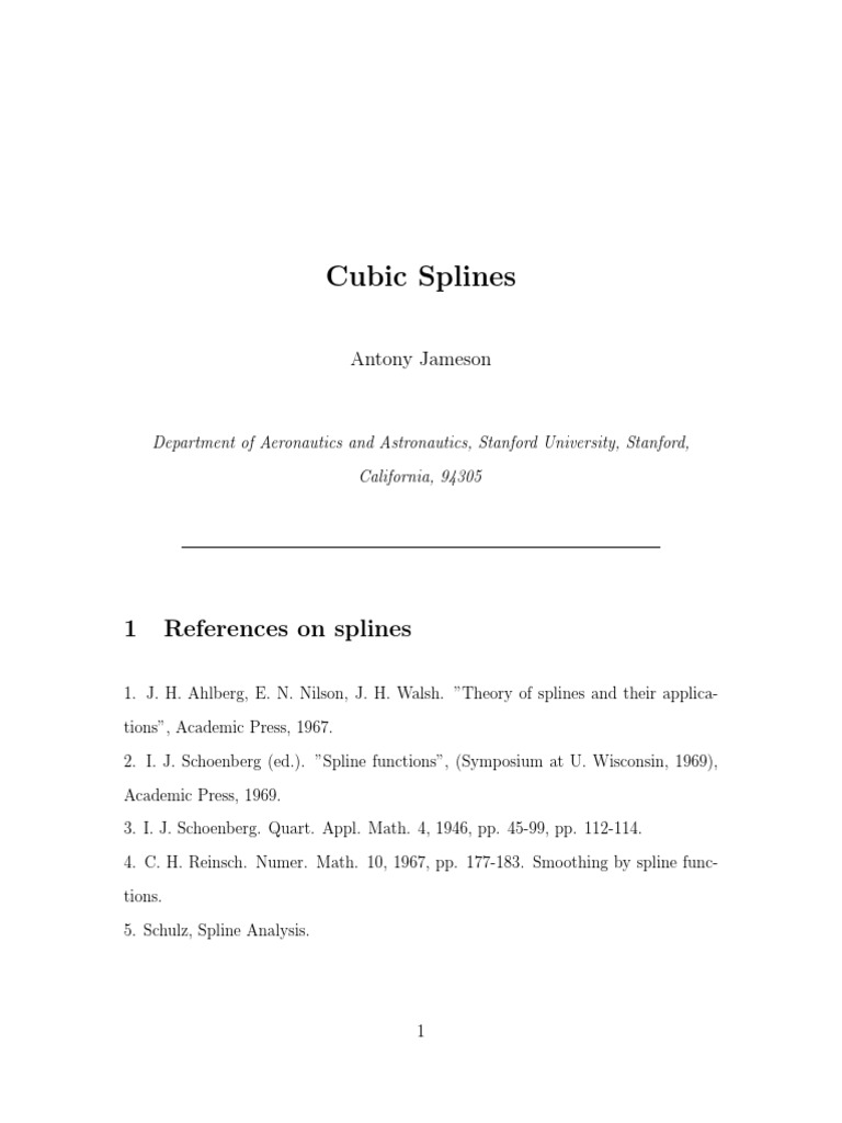 Splines | PDF | Spline (Mathematics) | Mathematical Concepts
