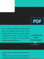 Unidad III Tema, Idea Principal y Pensamiento Conductor