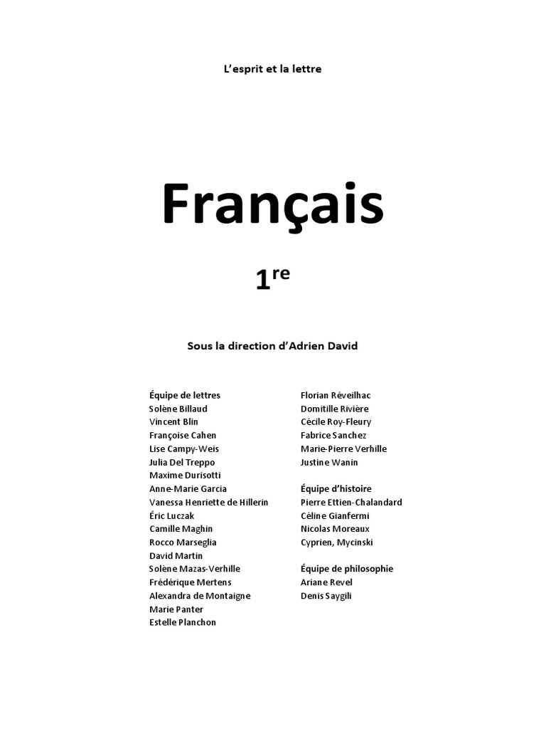 Les Boueux Sont En Grève Analyse Linéaire LDP 1er Integral | PDF | Poésie | Romans