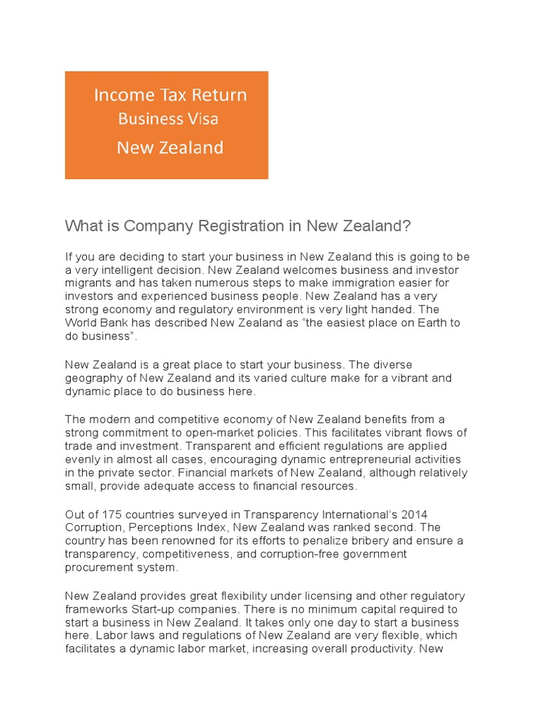 Company Registration Guide for NZ | PDF | Partnership | Sole Proprietorship