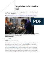 La Detroit Argentina Sufre La Crisis de La Industria Artículo El País 2019