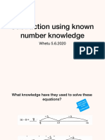 Subtraction Using Known Number Knowledge