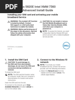 Dell Wireless 5820E Intel XMM 7360 Global LTE-Advanced Install Guide