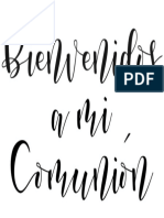 Cartel COMUNIÓN para Imprimir PDF