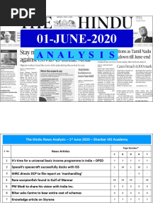 01-06-2020 - Handwritten Notes - Shankar IAS Academy