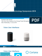 Talent & Technology Symposium 2019 Presentation on Voice Interfaces and Project Management