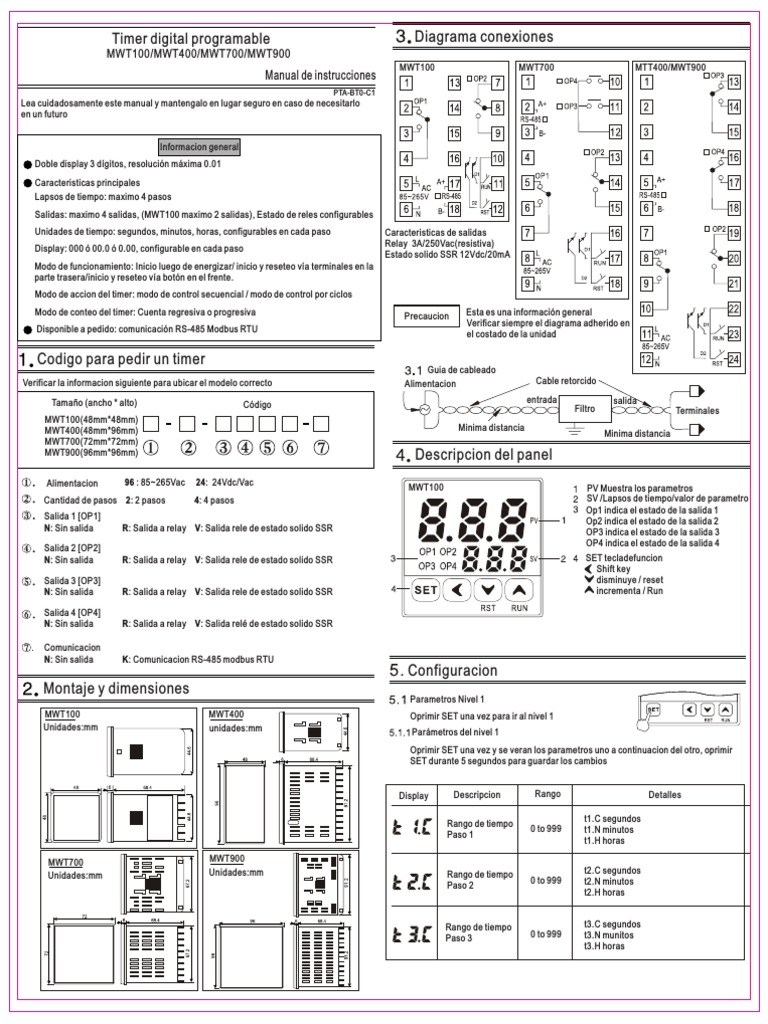 Maxwell User Manual MWT Timer SPANISH PDF Ingeniería Informática