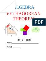 Algebra Packet - Pythagorean Theorem - 2019-20