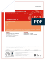 Certificate of Product Approval: Teletek Electronics JSC