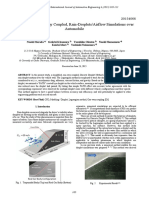 Preliminary, One-Way Coupled, Rain-Droplets/Airflow Simulations Over Automobile