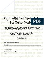 For Senior Students My English Self Study Guide: Transformations Questions