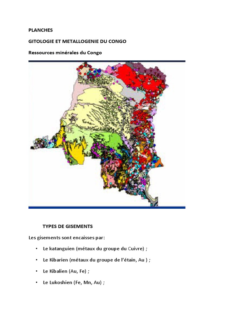 Géologie et Métallogénie du Congo | PDF | Granit | Pétrologie