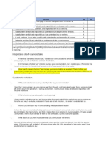 Self-Diagnosis Table: Behavior Yes No X X X X X X X X X X