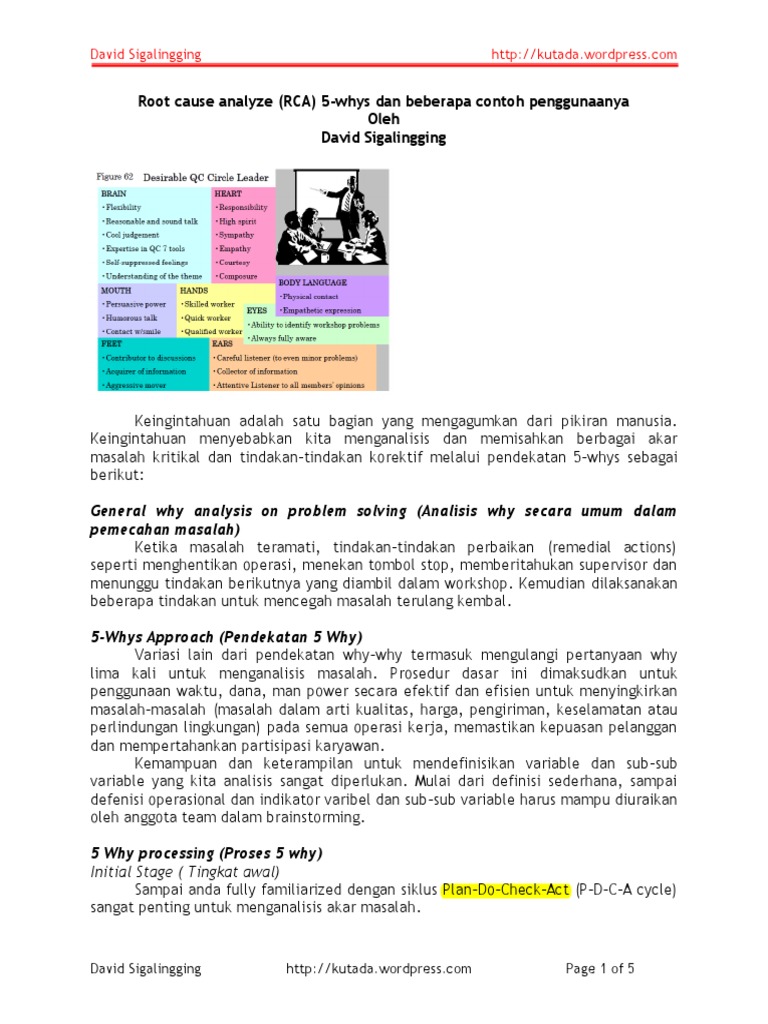 Root Cause Analyze Dan Beberapa Contoh Penggunaanya PDF | PDF