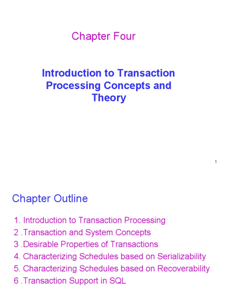 Chapter-4 - Transaction Management | PDF | Database Transaction ...
