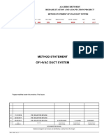 Method Statement of Hvac Duct System: Class 1