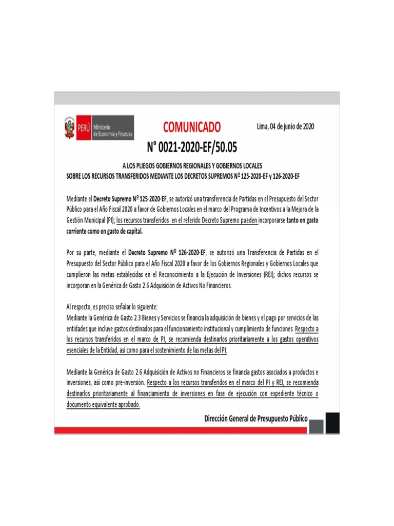 Recursos Transferidos a Gobiernos Locales y Regionales | PDF