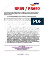 RR69 RR690 Fitting Instructions CBR