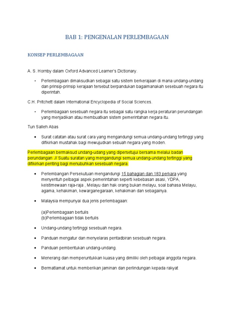 Nota Penuh Perkembangan PERLEMBAGAAN  PDF