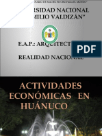 Actividades Económicas en Huánuco