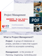 Project Management: Docente: Dr. Ing° Alex A. Herrera Viloche