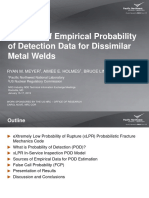 Analysis of Empirical Probability of Detection Data for Dissimilar Metal Welds